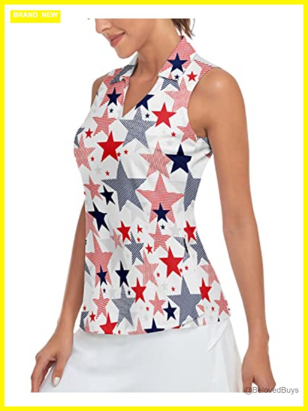 Sleeveless Golf Polo Shirt Moisture Wicking UPF 50+ Tennis Tank Top